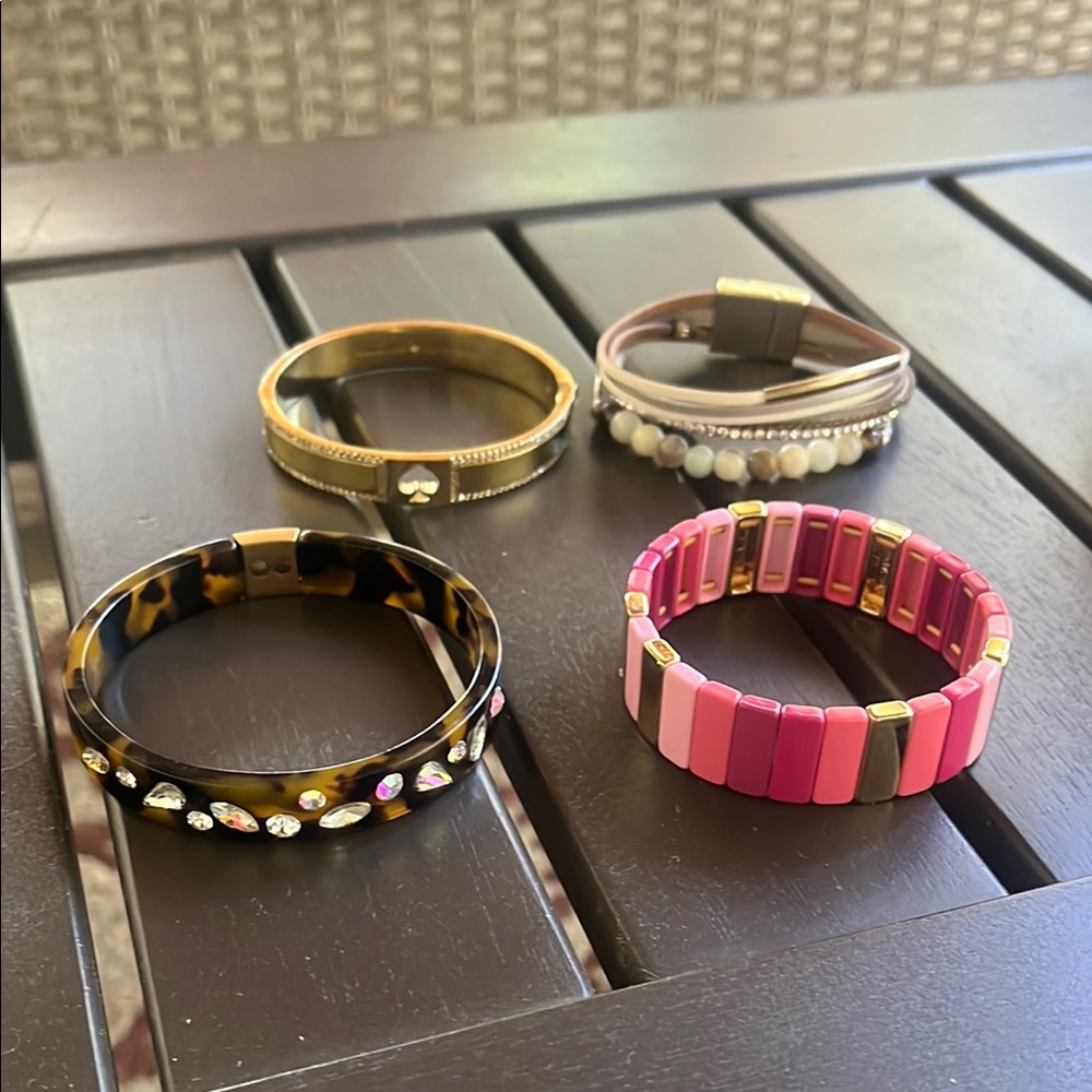 Four Kate spade & J.Crew Bracelets